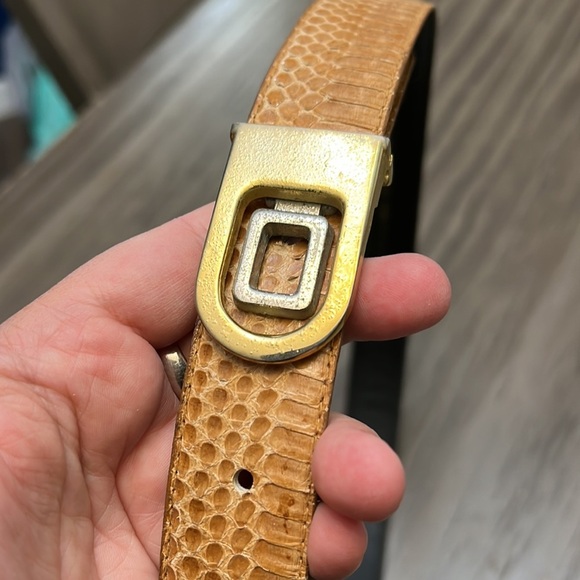 SNAKESKIN LEATHER BELT - Picture 6 of 15